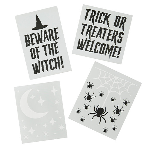 Trick Or Treat Window Cling Sheets (4)