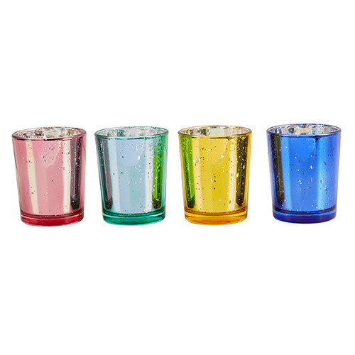 Assorted Glass Candle Holders (4)