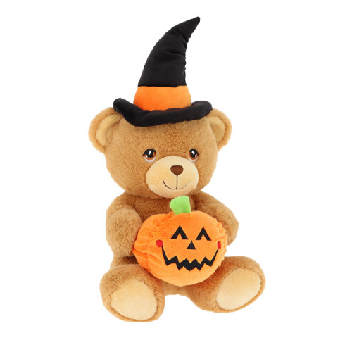 8 inch Eco Witch Bear with Pumpkin (1)