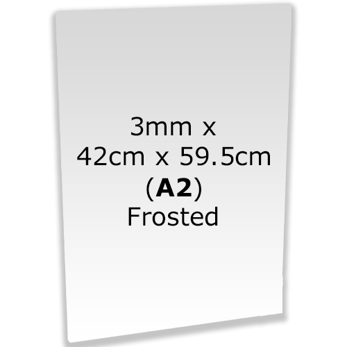 Frosted A2 Acrylic Plaque Sheet - 42cm x 59.5cm (No Holes) (1)