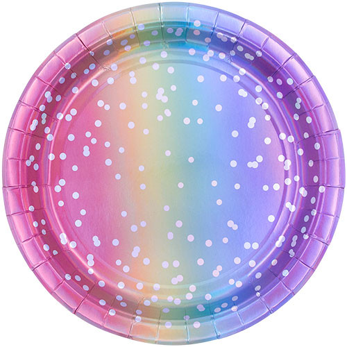 Rainbow Ombre Paper Plates (8)