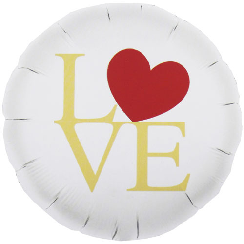 18 inch Love With Heart Round Foil Balloon (1)