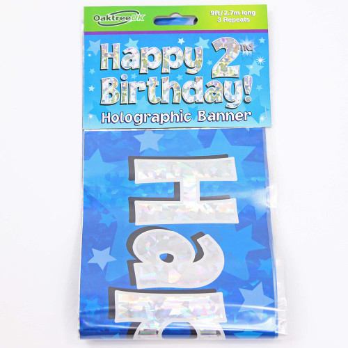 2nd Birthday Blue Banner - 2.7m (1)