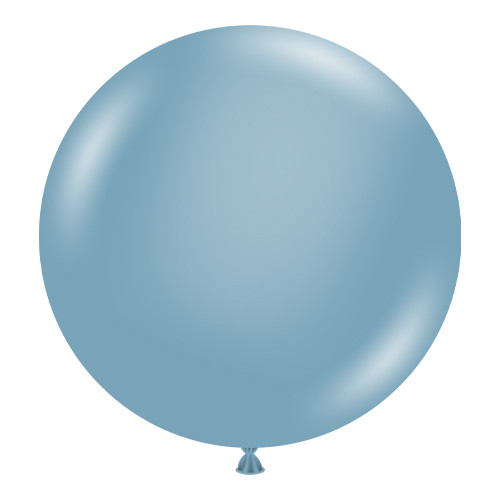 24" Blue Slate Tuftex Latex Balloons (3)