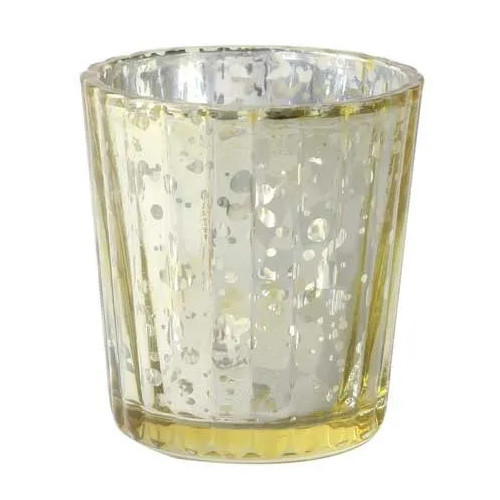 Gold Speckled Glass Tealight Holder (1)