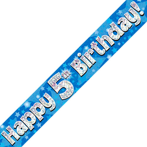 5th Birthday Blue Banner - 2.7m (1)