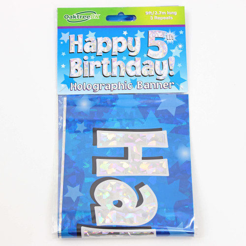 5th Birthday Blue Banner - 2.7m (1)