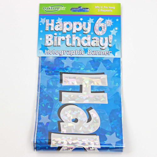 6th Birthday Blue Banner - 2.7m (1)
