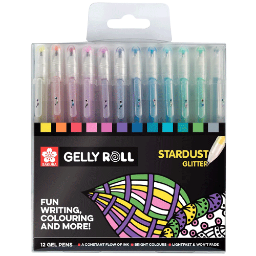 Stardust Glitter Gelly Roll Pens (12)