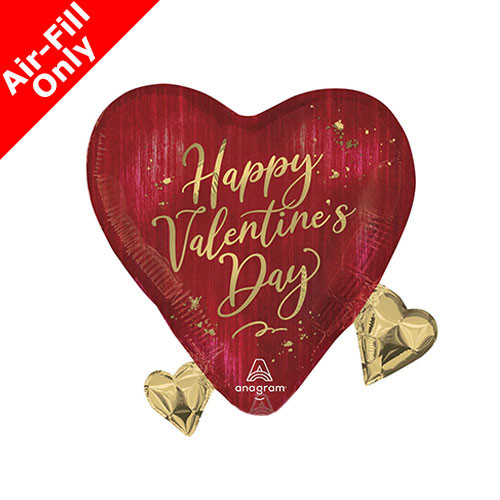 9 inch Valentine's Rouge Heart Foil Balloon (1) - UNPACKAGED