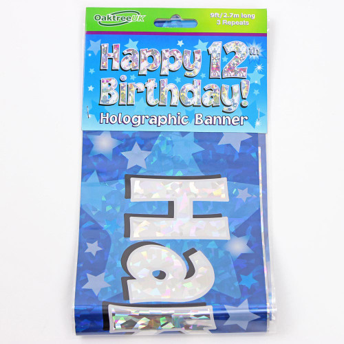 12th Birthday Blue Banner - 2.7m (1)