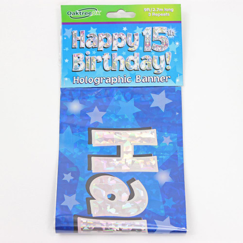 15th Birthday Blue Banner - 2.7m (1)