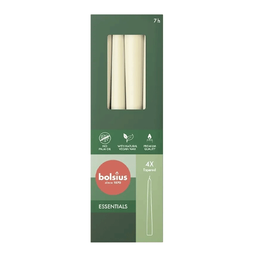 10 inch Soft Pearl Taper Candles (4)