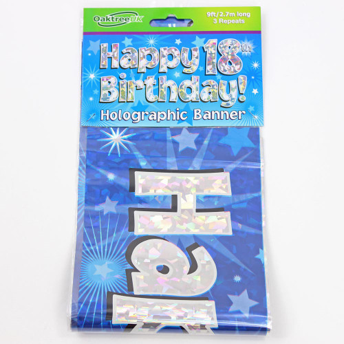 18th Birthday Blue Banner - 2.7m (1)