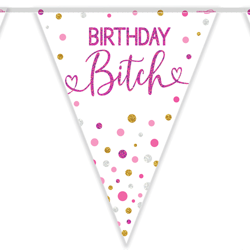 Happy Birthday B**** Foil Bunting - 3.9m (1)