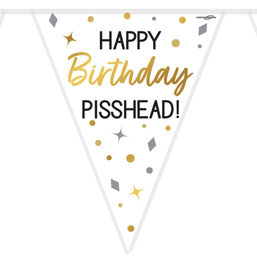 Happy Birthday P*** Head Foil Bunting - 3.9m (1)