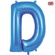 34 inch Oaktree Blue Letter D Foil Balloon (1)