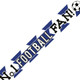 No. 1 Football Fan Blue Holographic Banner - 2.7m (1)