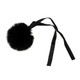 Black Faux Fur Pom Pom - 60mm (1)