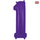 34 inch Oaktree Purple Number 1 Foil Balloon (1)