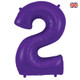 34 inch Oaktree Purple Number 2 Foil Balloon (1)