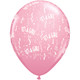 11 inch Pink It's A Girl-A-Round Latex Balloons (50)