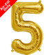 16 inch Gold Number 5 Foil Balloon (1)