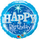 18 inch Birthday Blue Sparkle Foil Balloon (1)