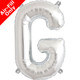 16 inch Silver Letter G Foil Balloon (1)
