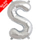 16 inch Silver Letter S Foil Balloon (1)