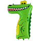 40 inch Zooloons Number Seven Crocodile Foil Balloon (1)