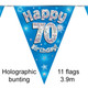 70th Birthday Blue Bunting - 3.9m (1)