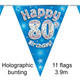 80th Birthday Blue Bunting - 3.9m (1)