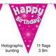 Birthday Pink Bunting - 3.9m (1)