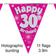 30th Birthday Pink Bunting - 3.9m (1)