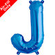 16 inch Blue Letter J Foil Balloon (1)