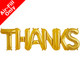 THANKS - 16 inch Gold Foil Letter Balloon Pack (1)
