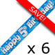 Pack of 6 5th Birthday Blue Banners - 2.7m