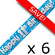 Pack of 6 11th Birthday Blue Banners - 2.7m