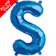 16 inch Blue Letter S Foil Balloon (1)