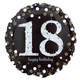 18 inch Black & Gold Sparkling 18th Birthday Foil Balloon (1)
