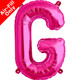 16 inch Magenta Letter G Foil Balloon (1)