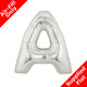 7 inch Silver Letter A Foil Balloon (1) - Unpackaged