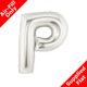 7 inch Silver Letter P Foil Balloon (1) - Unpackaged