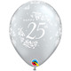 11 inch Silver 25th Anniversary Damask Latex Balloons (25)