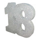 Number 18 Silver Glitter Number Table Decoration (1)