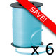 6 Spools of Light Blue Ribbon - 500m