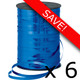 6 Spools of Metallic Blue Ribbon - 250m