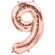 34 inch Rose Gold Number 9 Foil Balloon (1)