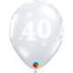 11 inch Diamond Clear 40 Sparkle-A-Round Latex Balloons (25)